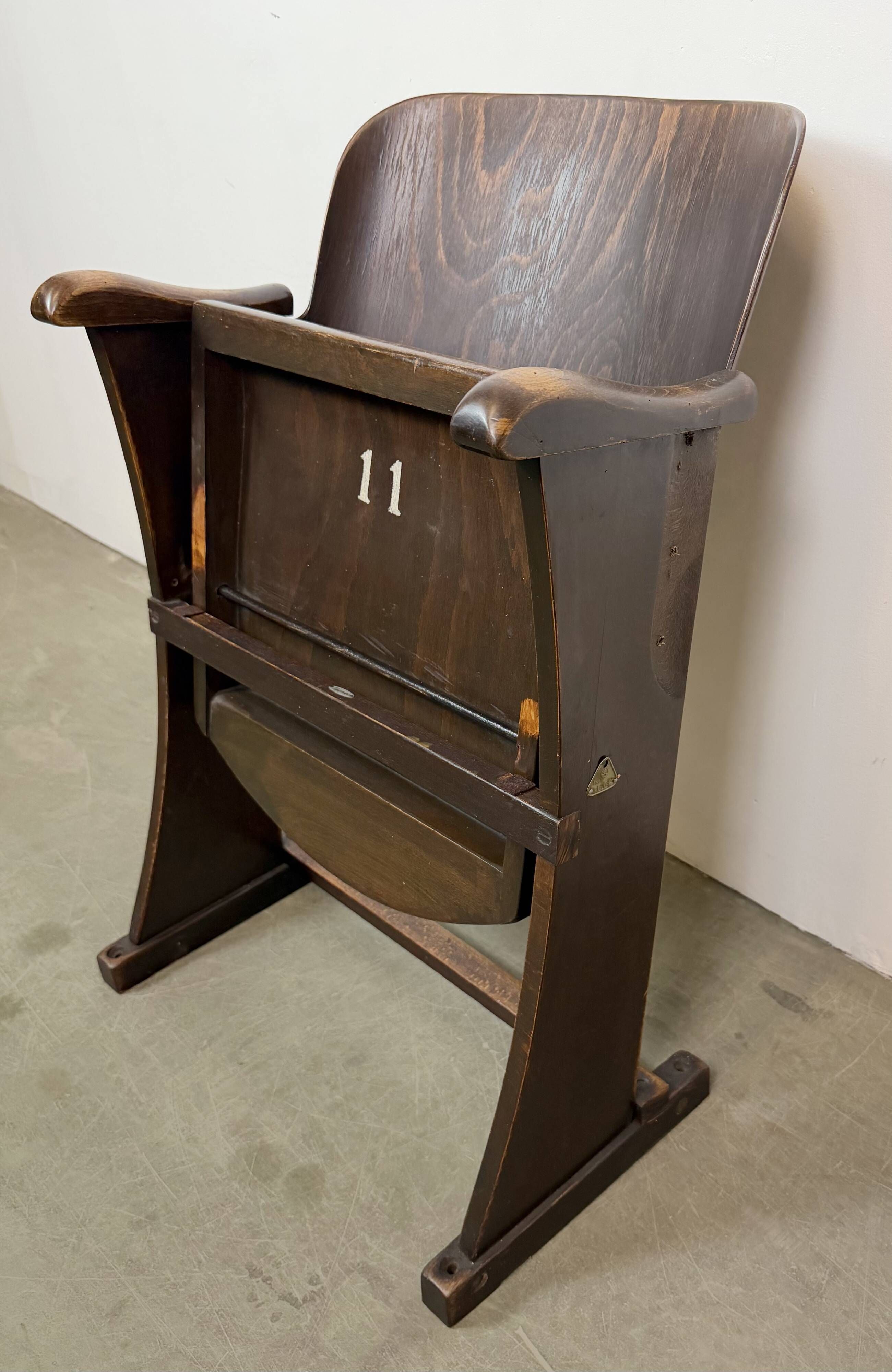 Vintage Cinema or Theatre Seat from Thonet, 1950s