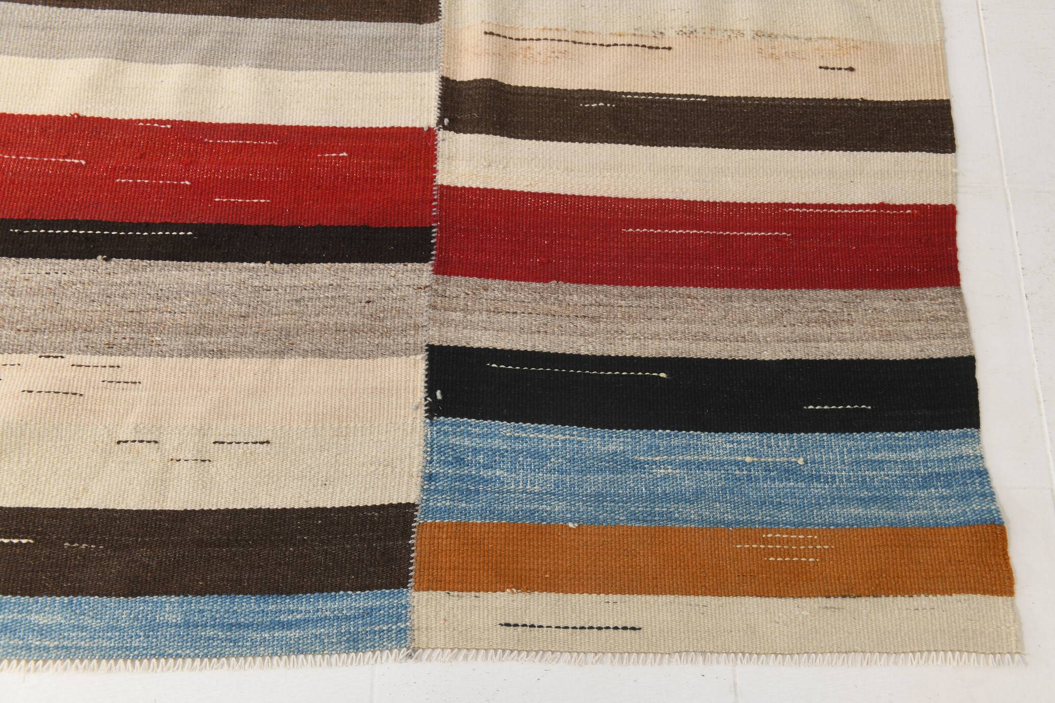 Mid Century Modern Multicolor Kilim Rug, 272x367Cm