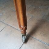 Louis XV style flat desk in walnut and leather