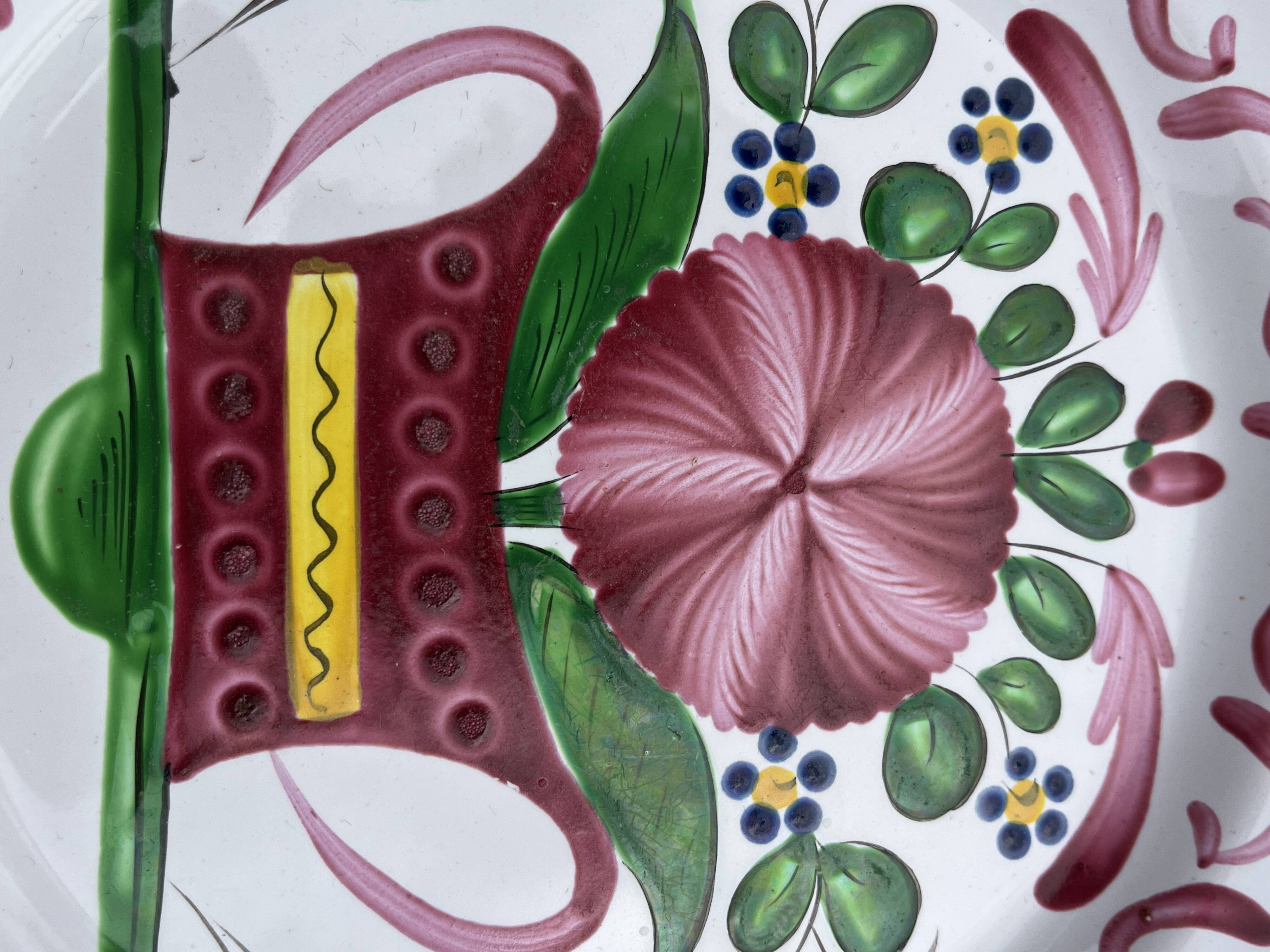Two very old earthenware plates from the East.