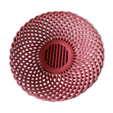 Trellis basket in pink ceramic
