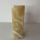 Cubic alabaster vase