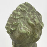 Sculpture des années 1940 sur socle en marbre par E. Patris, signée