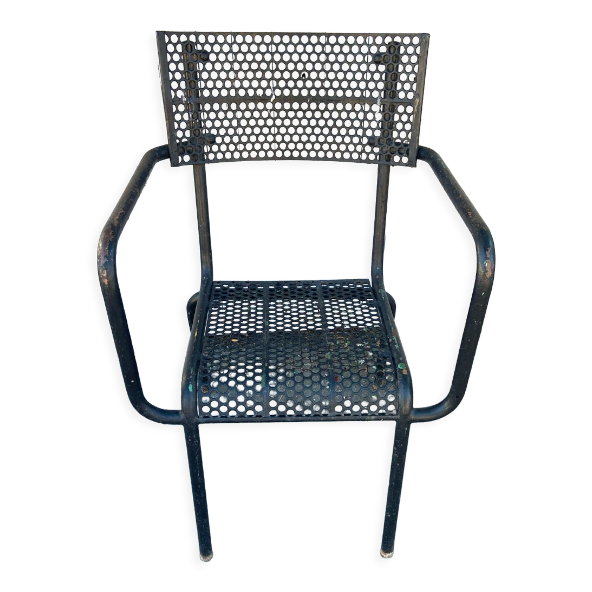 Garden armchair René Malaval Blocmetal 50s