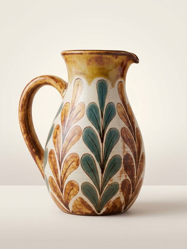 Set of 3 Malarmey Ceramics Vallauris Jug Vase Tulips Flower Holder
