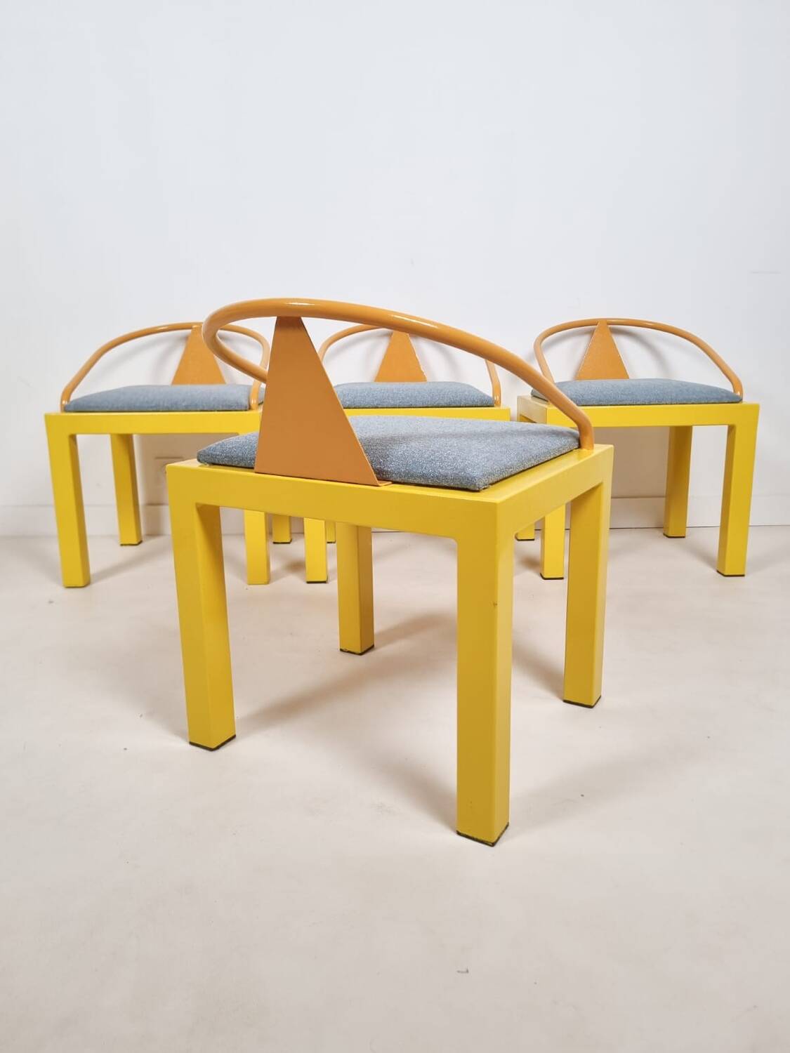 Memphis style chair in the style of Michele De Luchini