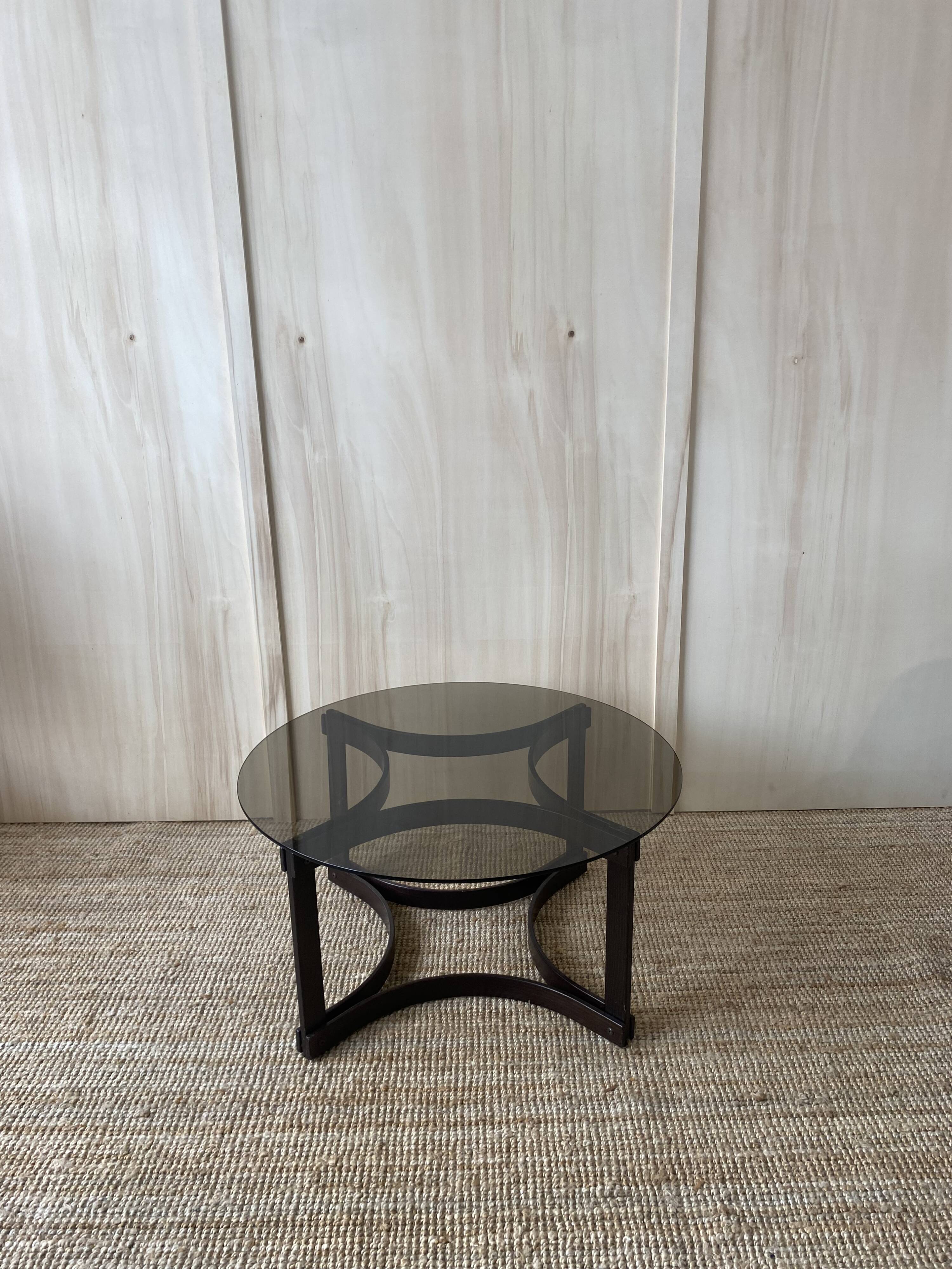 Glass & wood coffee table - Ingmar Relling