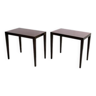Paire de tables d'appoint par Severin Hansen pour Haslev Furniture - 1960
