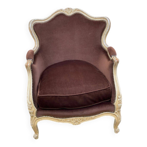 Fauteuil cabriolet Louis - marron