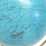 Luminous globe Taride 1970 golden tripod foot