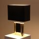 Large Belgian Table Lamp in mirror glass and Brass 1970s