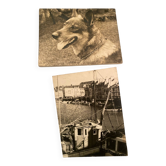 Duo de Photographies Vintage (Années 70/80) sur Panneaux – Chalutier "