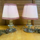Pair of Vintage Brass Cave Rat Bedside Lamps France