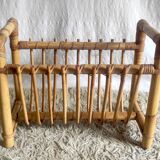 Rattan magazine rack - 60s/70s