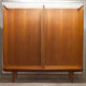 Scandinavian wardrobe 1960 teak 4 doors, 3 drawers, 2keys