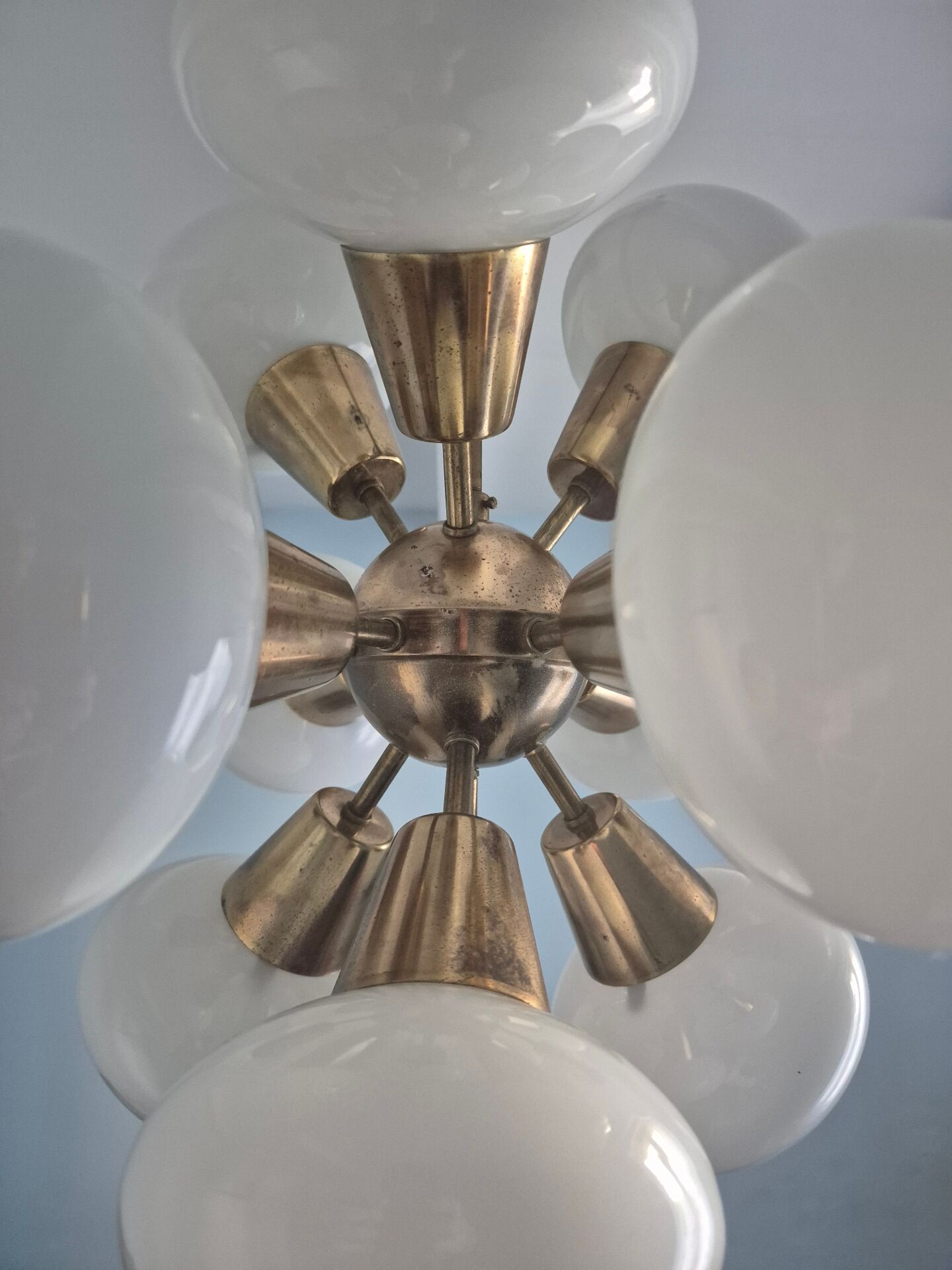 Sputnik Chandelier by Kamenecky Senov, Vintage Czechoslovak 1970s