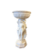 Vintage white concrete garden statue adorned with planter.