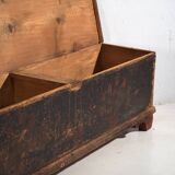 Antique long trunk painted with floral motifs (Year 1876) #1