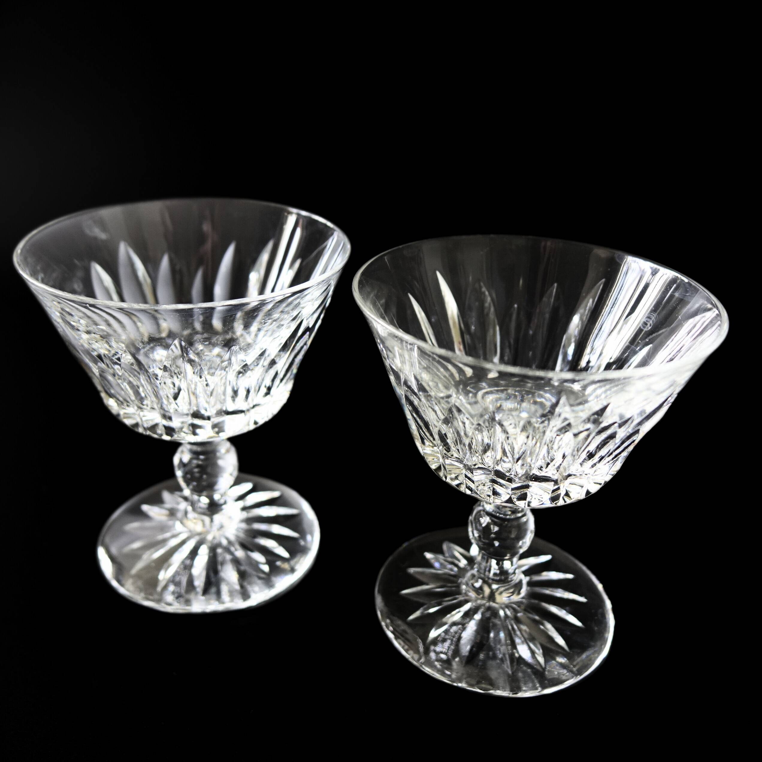 "Pyramid" crystal liquer glass designed by Fritz Kallenborg for Kosta Boda Sweden mid-century. Price