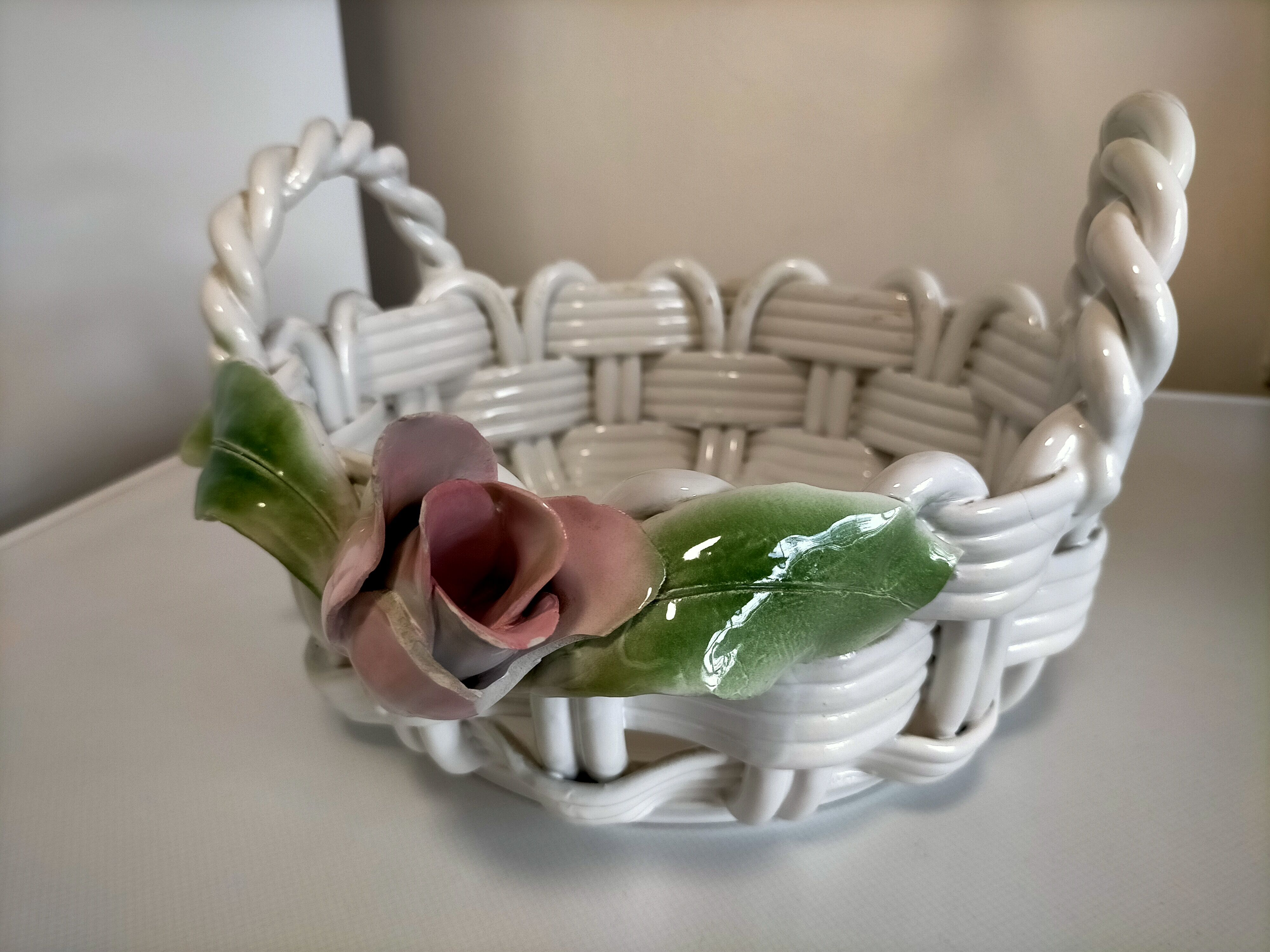 Braided ceramic dish