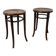 Set of 2 antique Thonet Bentwood Stools with Cane Seats