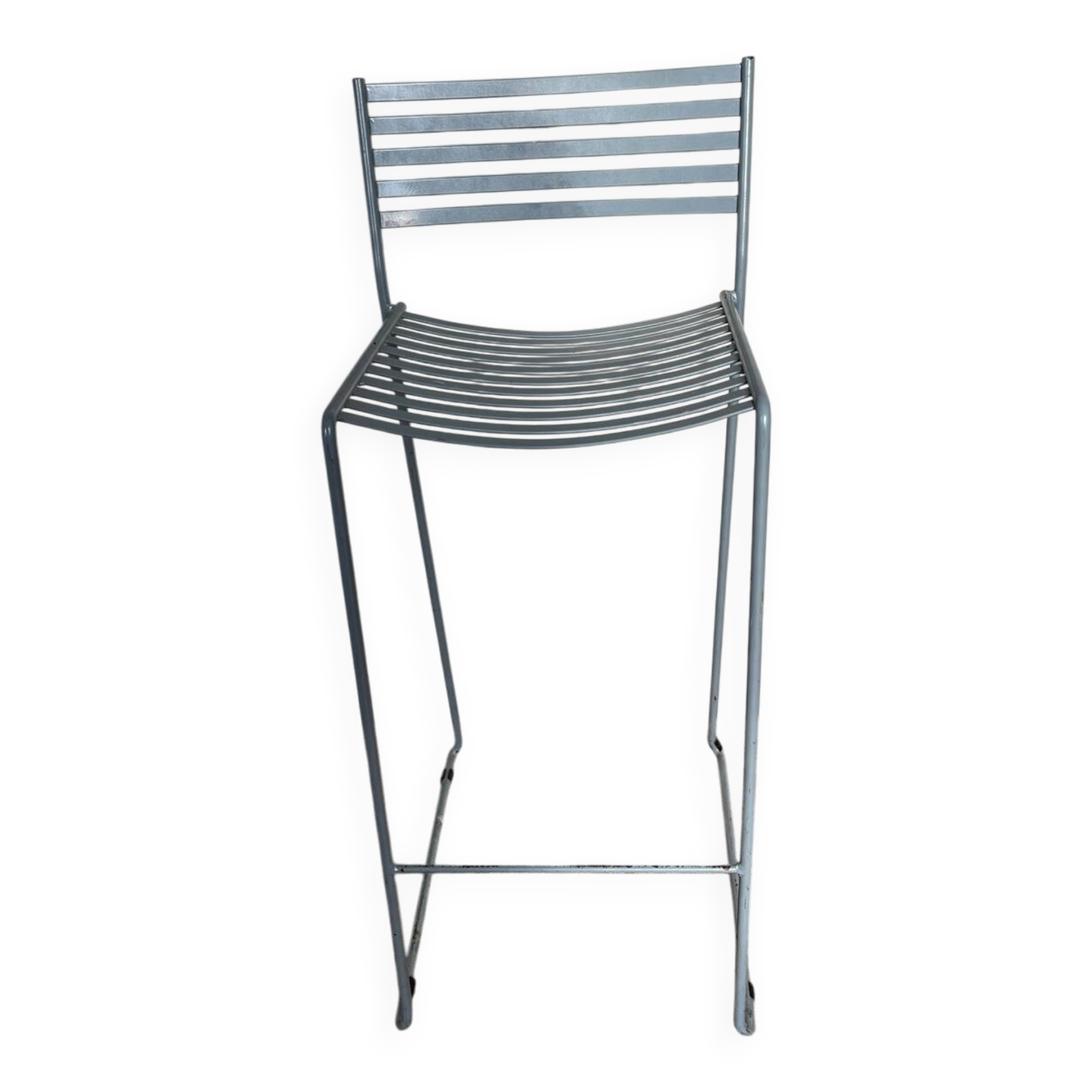 Tabouret haut conception Aero Aluminium Paul Newman pour Emu