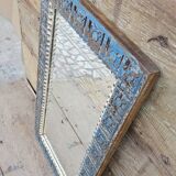 Old Art Nouveau mirror in Burmese teak