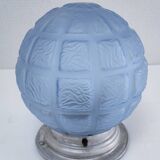 Art Deco ceiling light, blue glass, 1920s