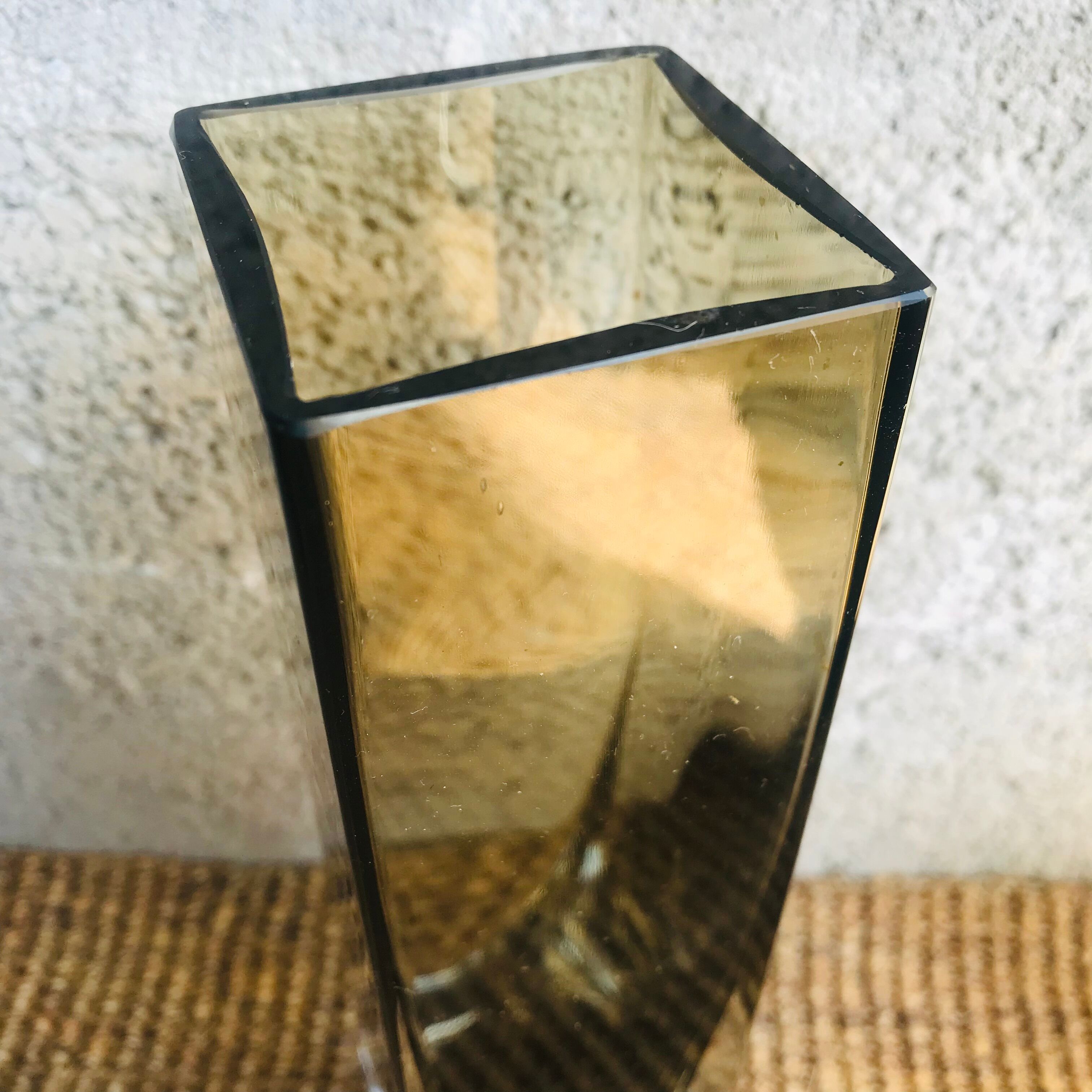 Smoked glass vase