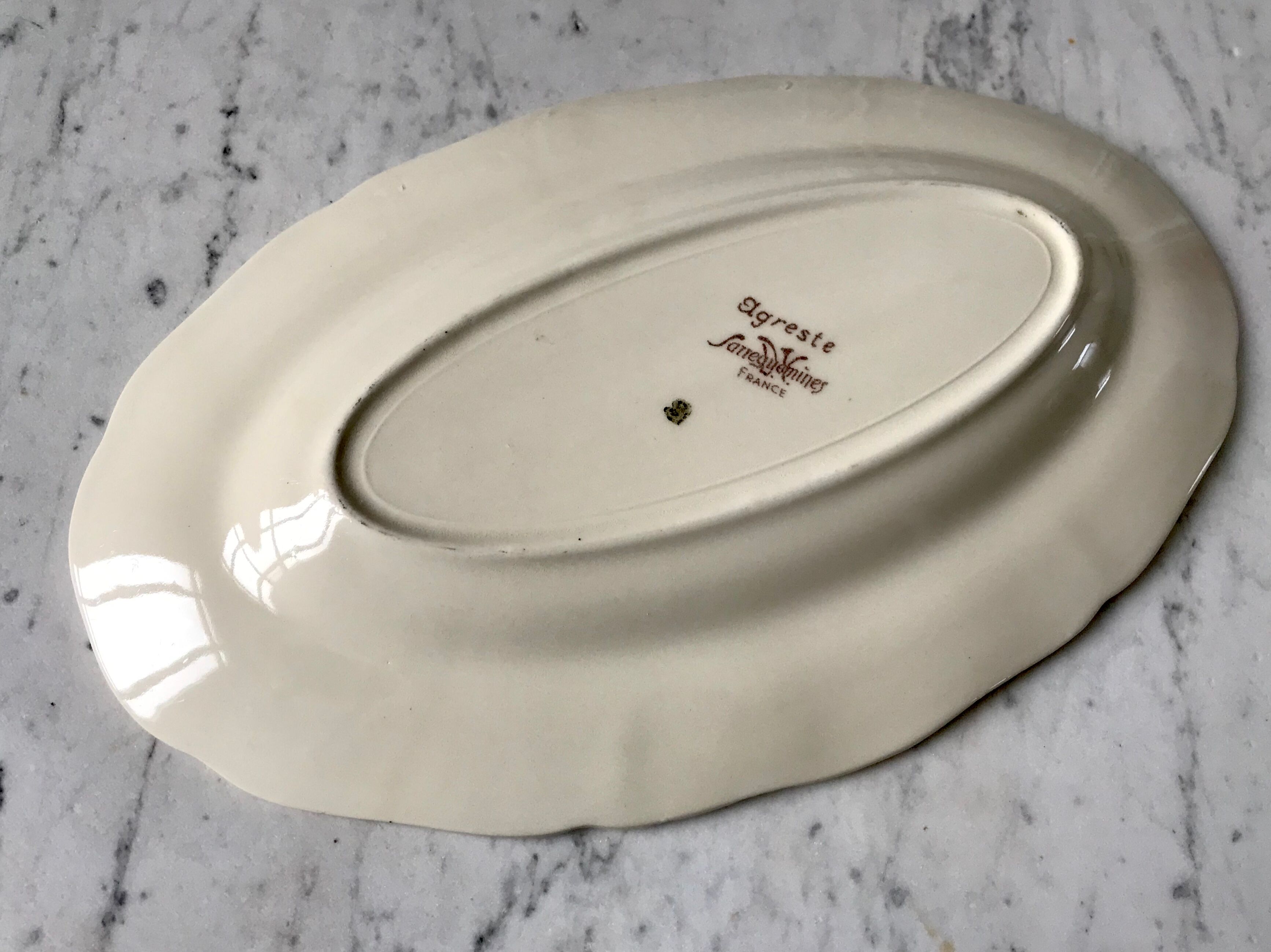 Ravier oval digoin sarreguemines model agreste 50s