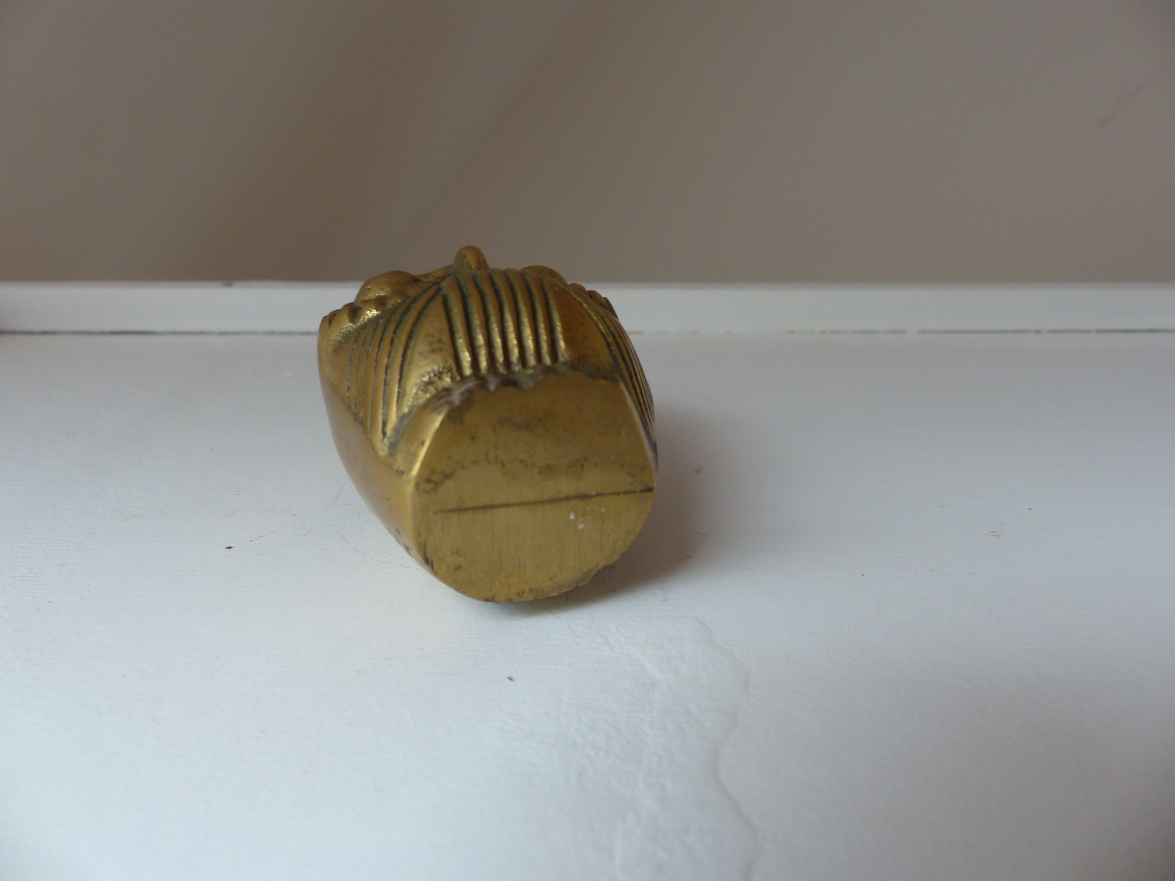 Miniature Owl Figure in Vintage Brass