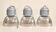 Set of 3 industrial pendants RZB Holophane glass - 1990s