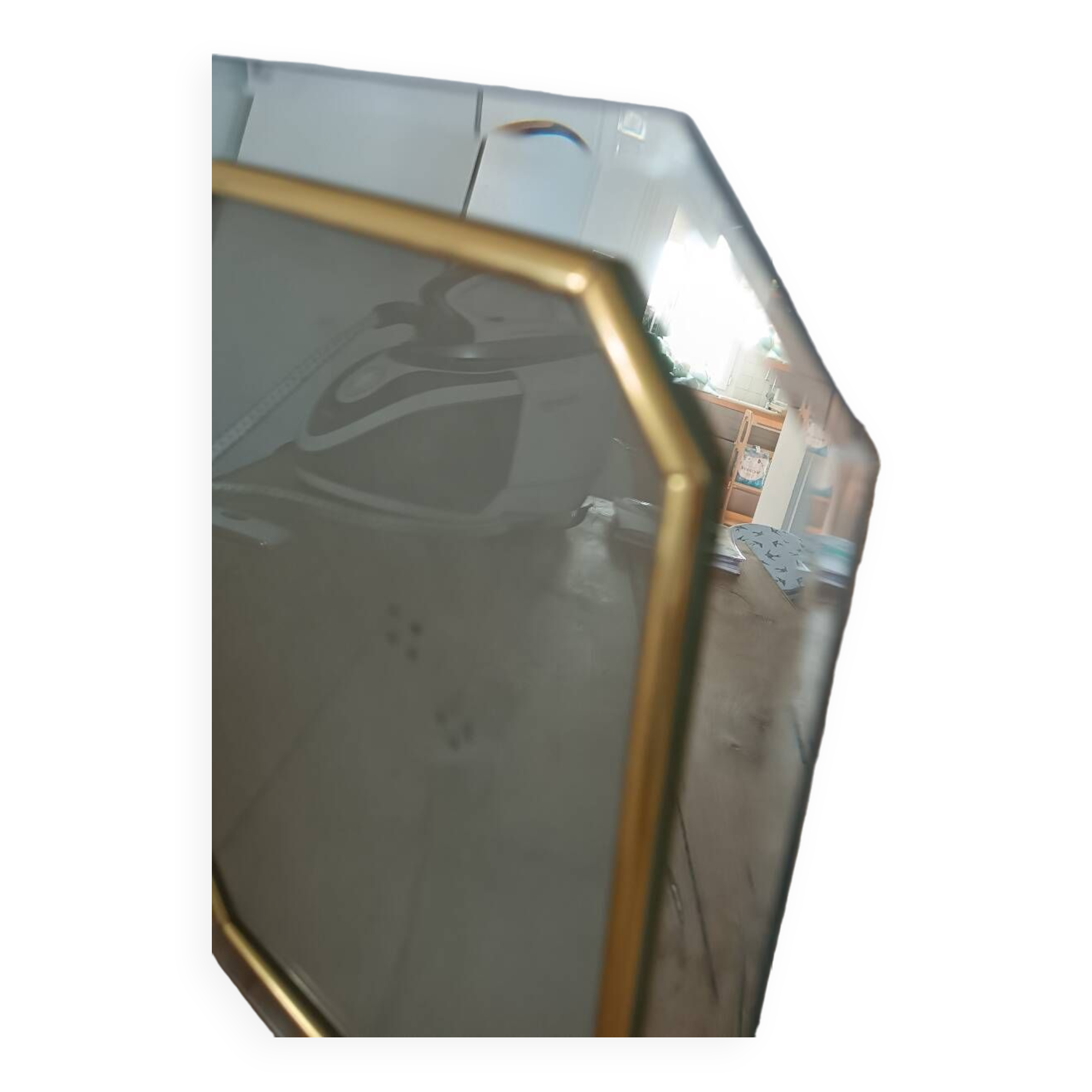 Old beveled mirror frame