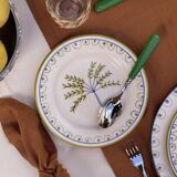 Hand painted ceramic dessert plate