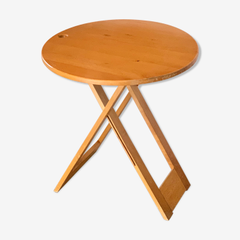 Table pliante en bois années 70