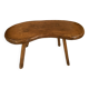 Small brutalist solid wood bench