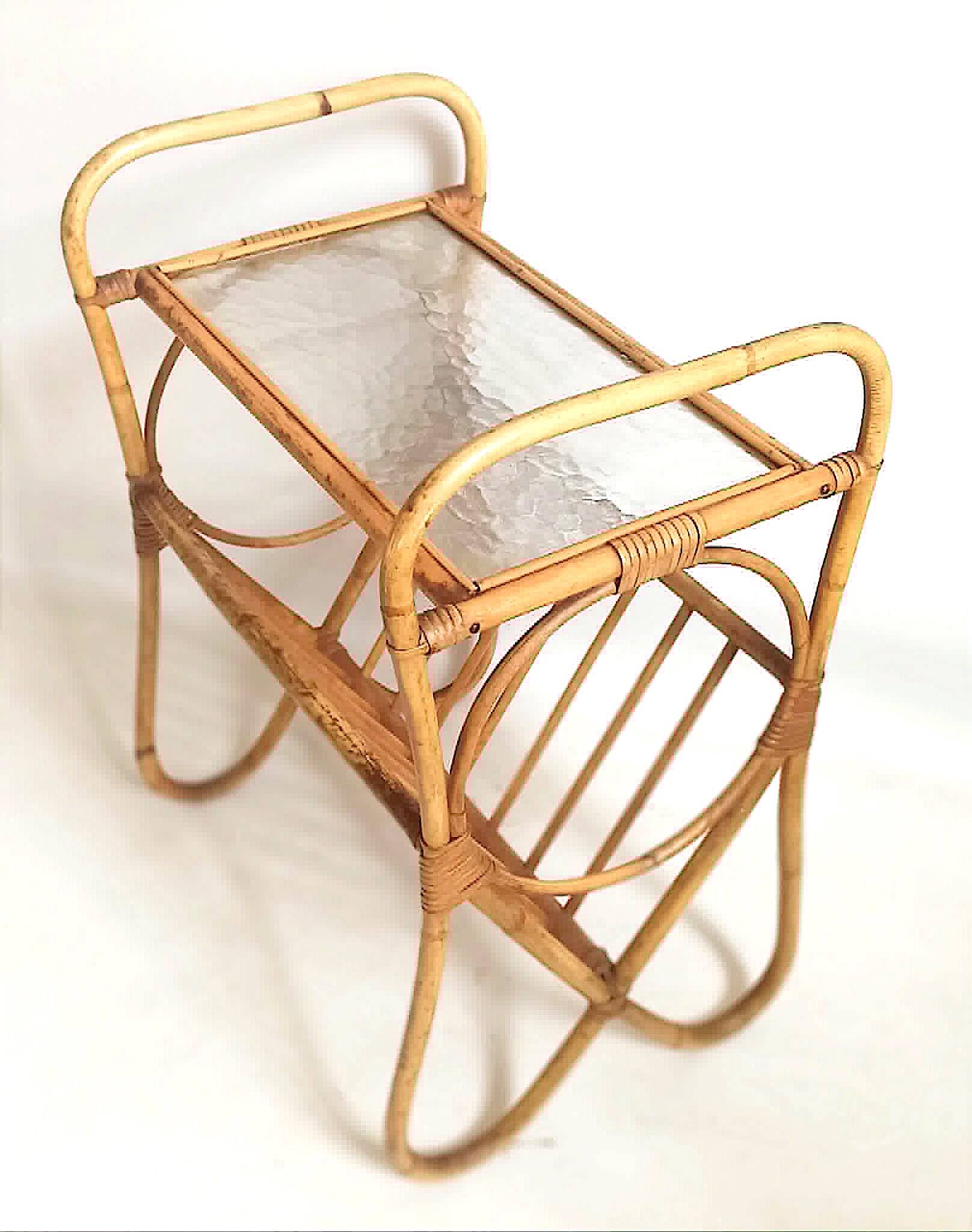 Table d'appoint et porte journaux Anées 60
