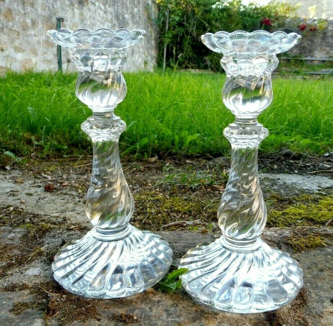 Torches / candle holders crystal of baccarat