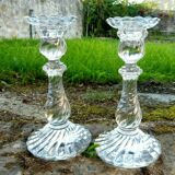 Torches / candle holders crystal of baccarat