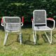 Vintage chair in steel wire on sled base, 1970s
