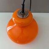 Vintage Peill & Putzler hanging lamp, ceiling lamp orange, space age
