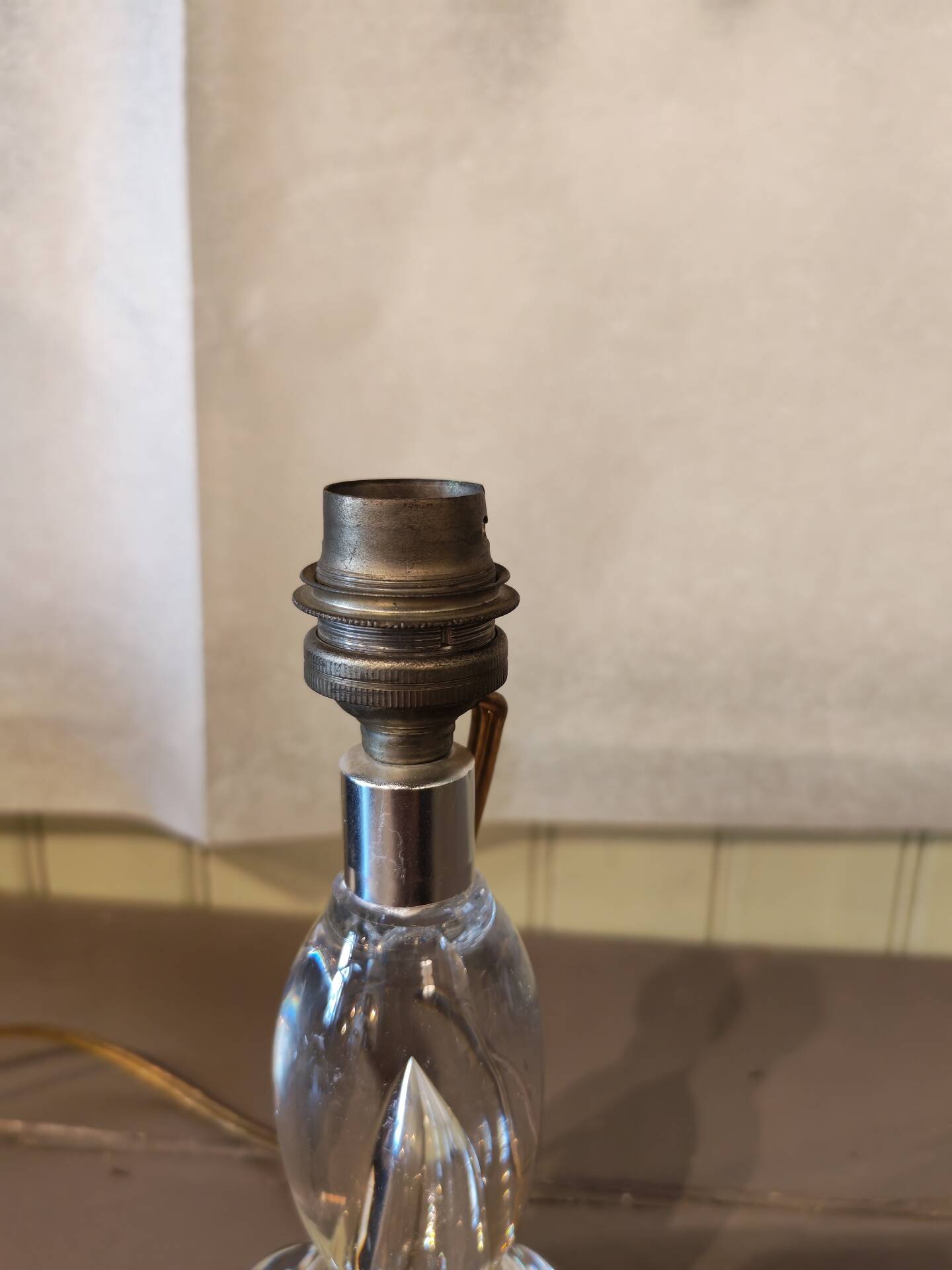 Vintage glass lamp base