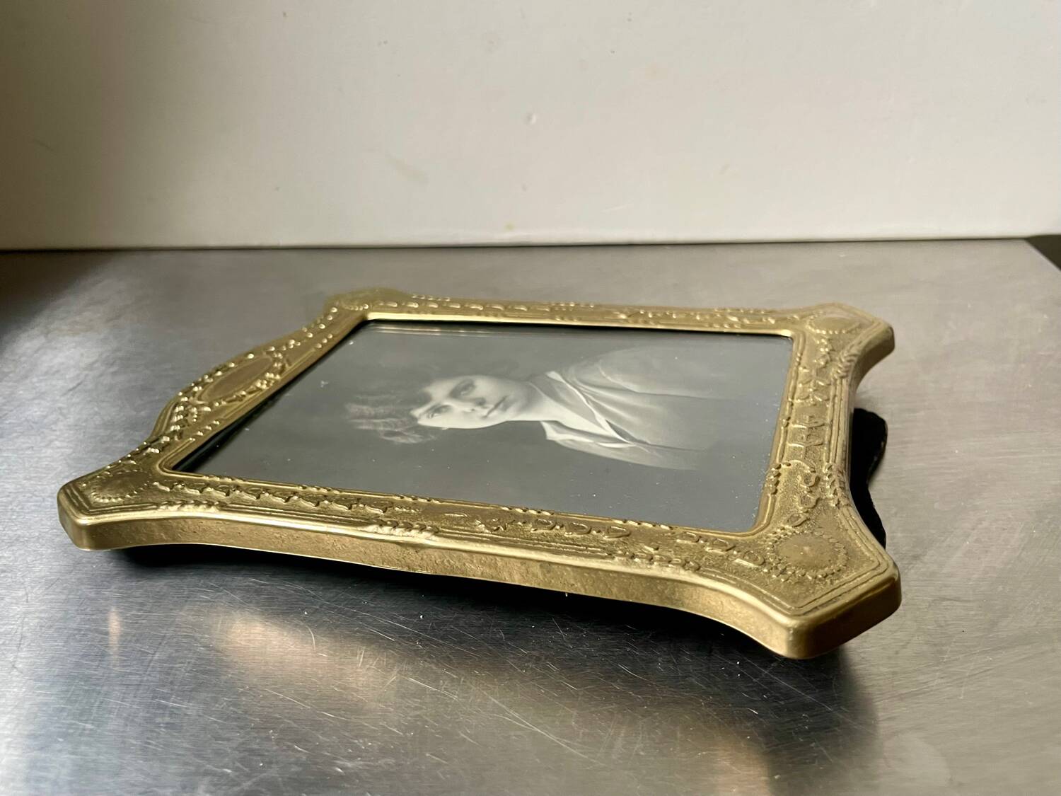 Antique metal frame  18 cm  x 13.5  cm