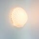 Large Minimalist Opaline Glass Shell-Shaped Wall Light from Limburg, Germany, 1970s