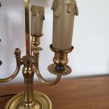 Antique Empire Style Bouillotte Lamp in brass and tin