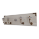 Wall-mounted coat rack 50 cm – 4 hooks and decorative central button