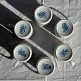 Set of 6 small espresso cups Germer Porcelain, made in Brazil.