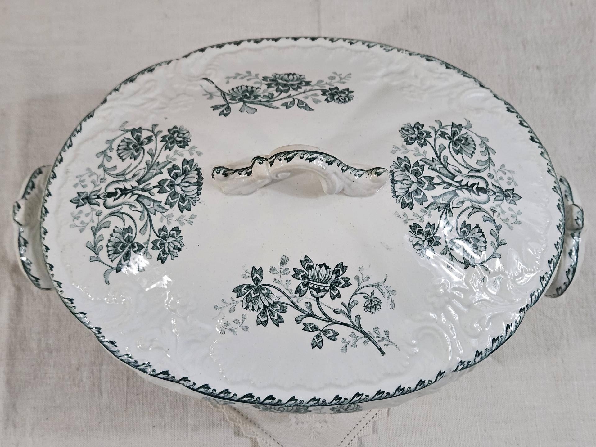 Small iron clay soup tureen