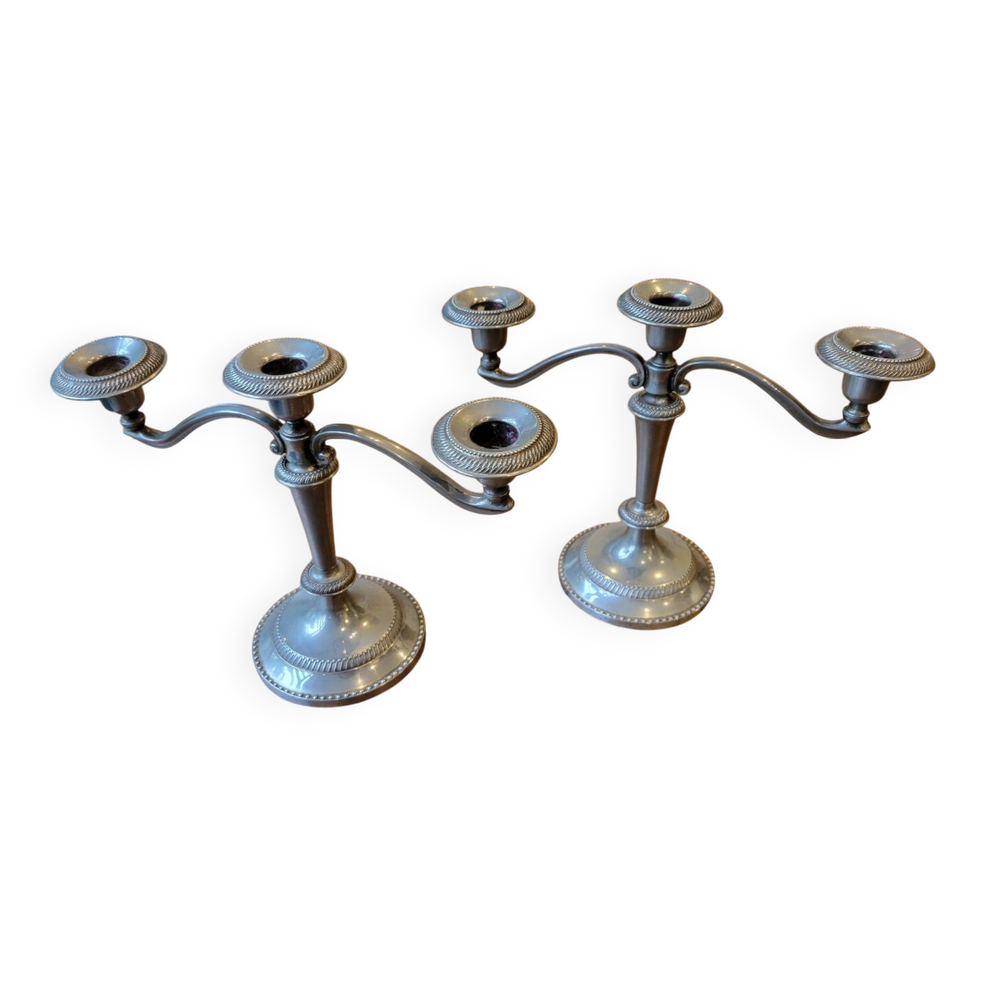 Paire de chandeliers 3 branches