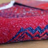 Vintage handmade Turkoman rug 58cm x 79cm 1970